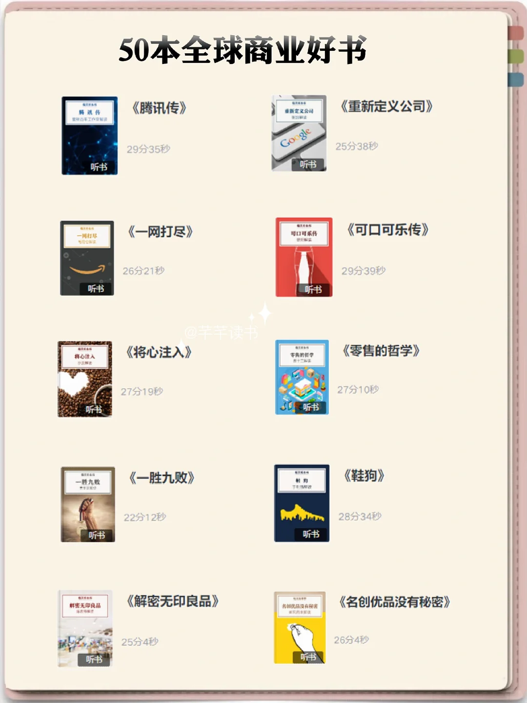 🔥敢不敢用1年时间，听完这50本商业好书
