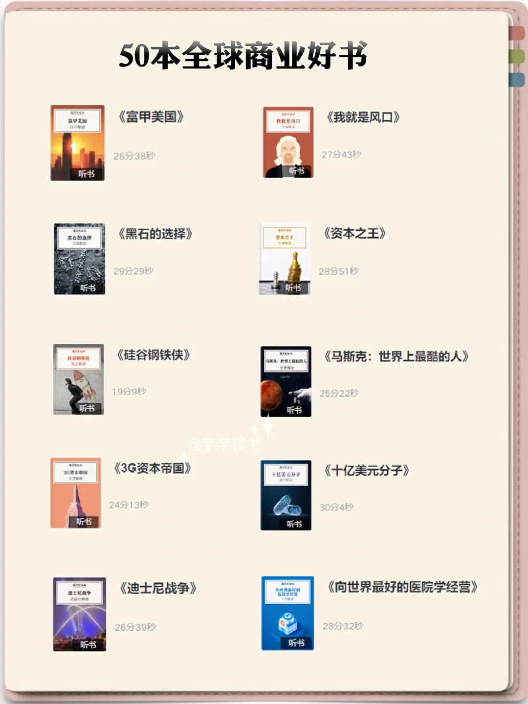 🔥敢不敢用1年时间，听完这50本商业好书