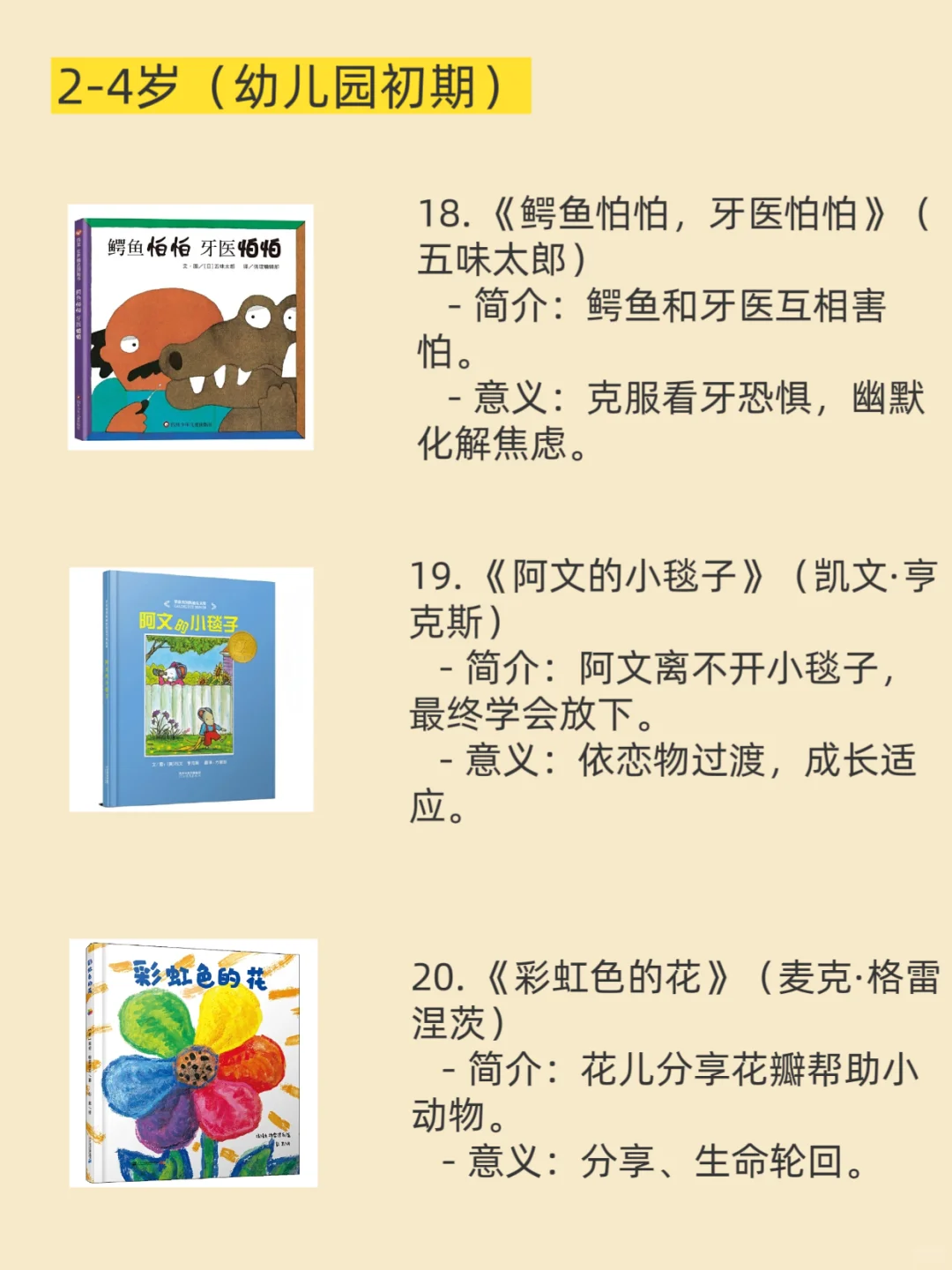 0-6岁亲子阅读经典书单