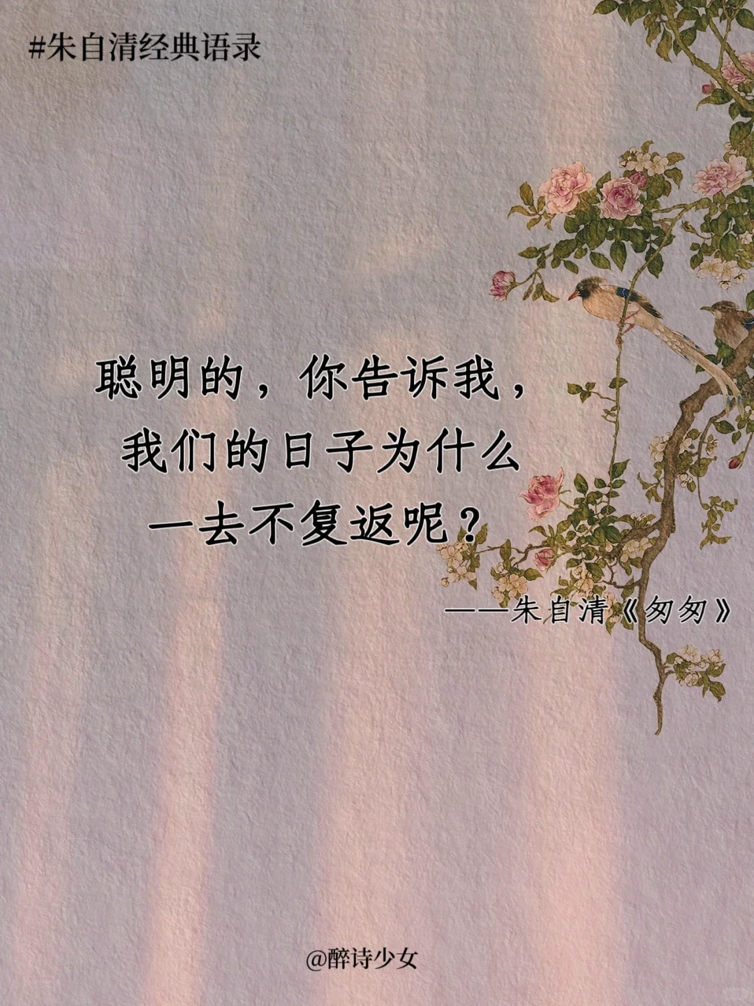 朱自清｜笔下绝美温柔的句子！