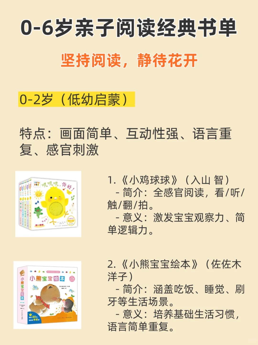 0-6岁亲子阅读经典书单