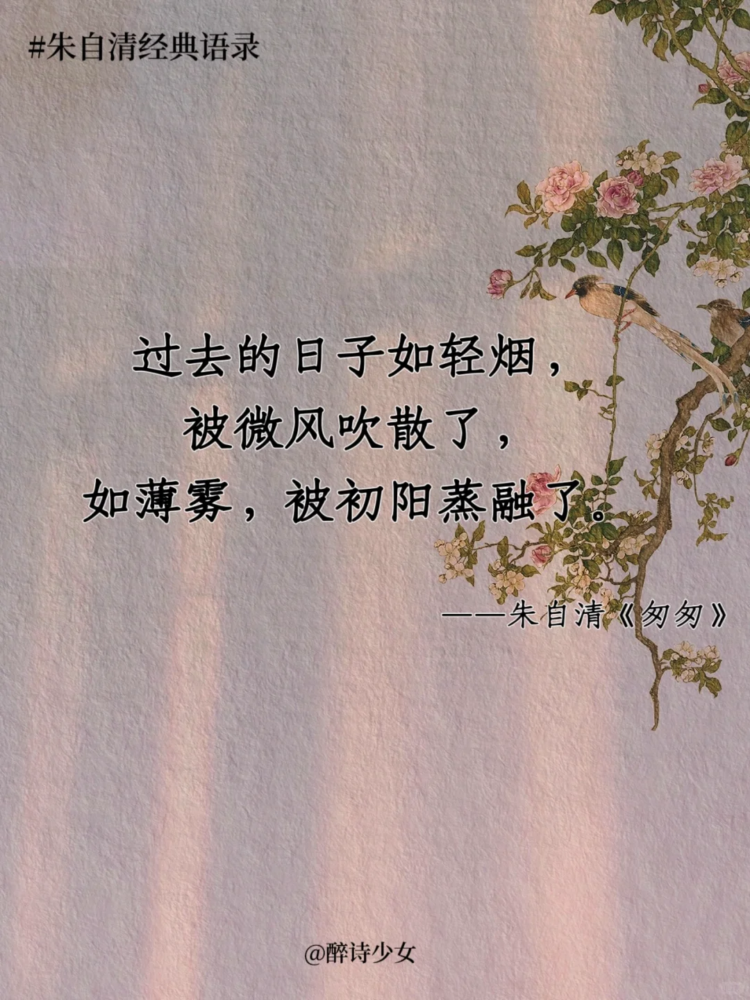 朱自清｜笔下绝美温柔的句子！
