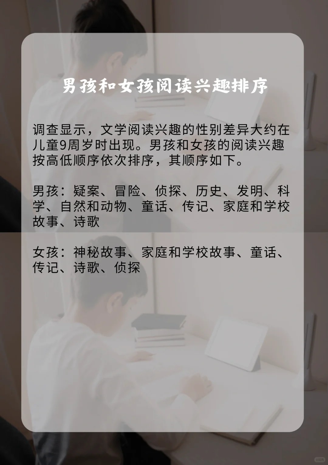 小学生阅读正确顺序（附阅读方法和书单）