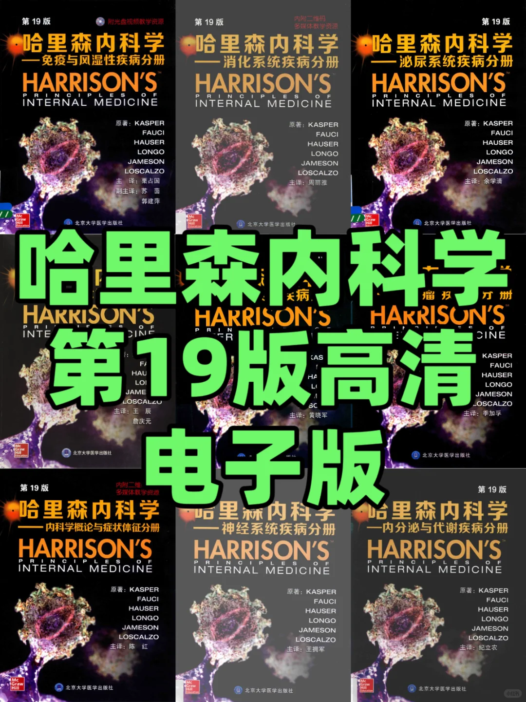 内科学深度学习必备！哈里森19版分册电子书