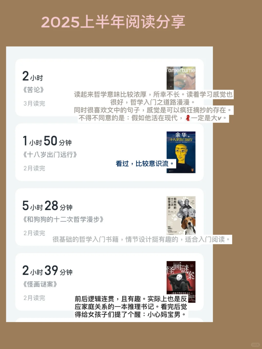 *分享2025上半年读的54本书：