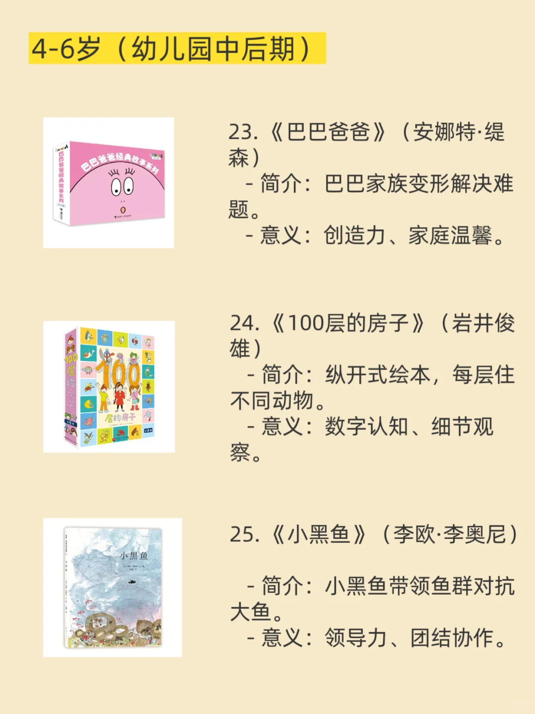 0-6岁亲子阅读经典书单