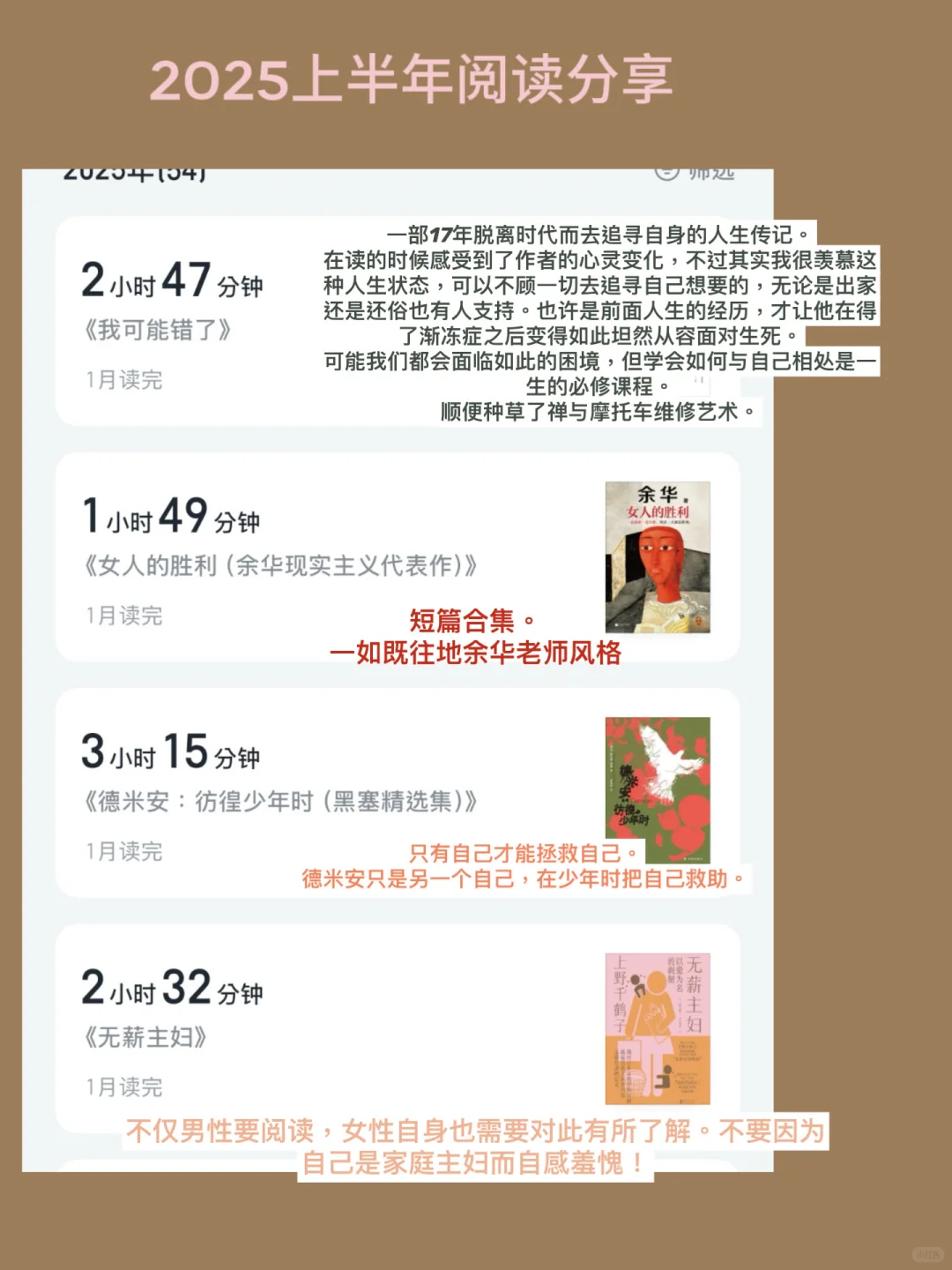 *分享2025上半年读的54本书：