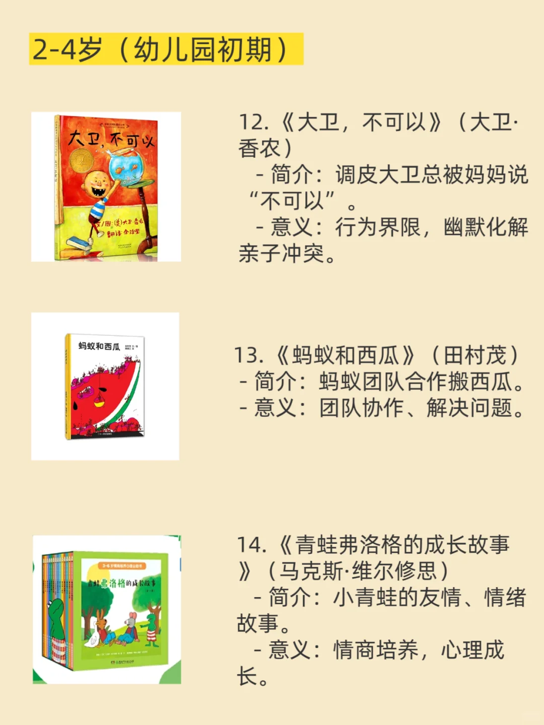 0-6岁亲子阅读经典书单