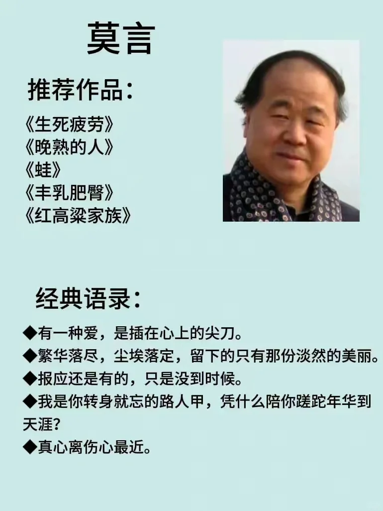 推荐多读一下这八位当代作家的书📚