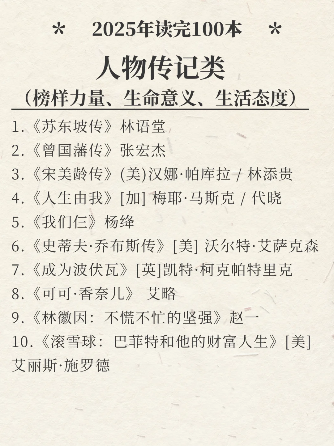 2025年私人书单，悄悄读书，重启人生