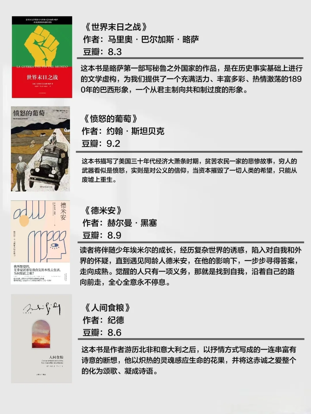 诺贝尔文学奖‖这20本书必读❗❗