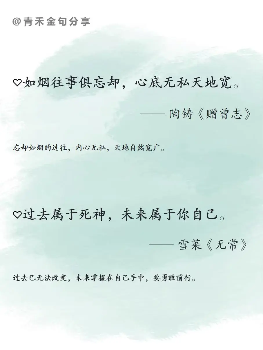 你读过通透释怀的一则金句是？