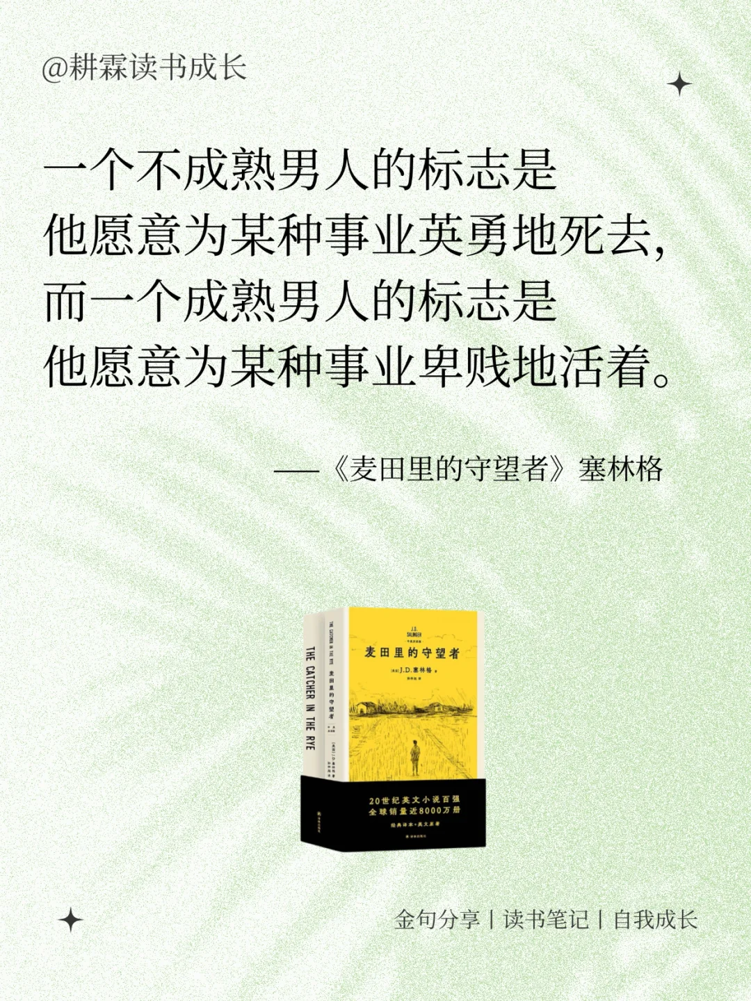 震惊！世界名著直击灵魂的名句