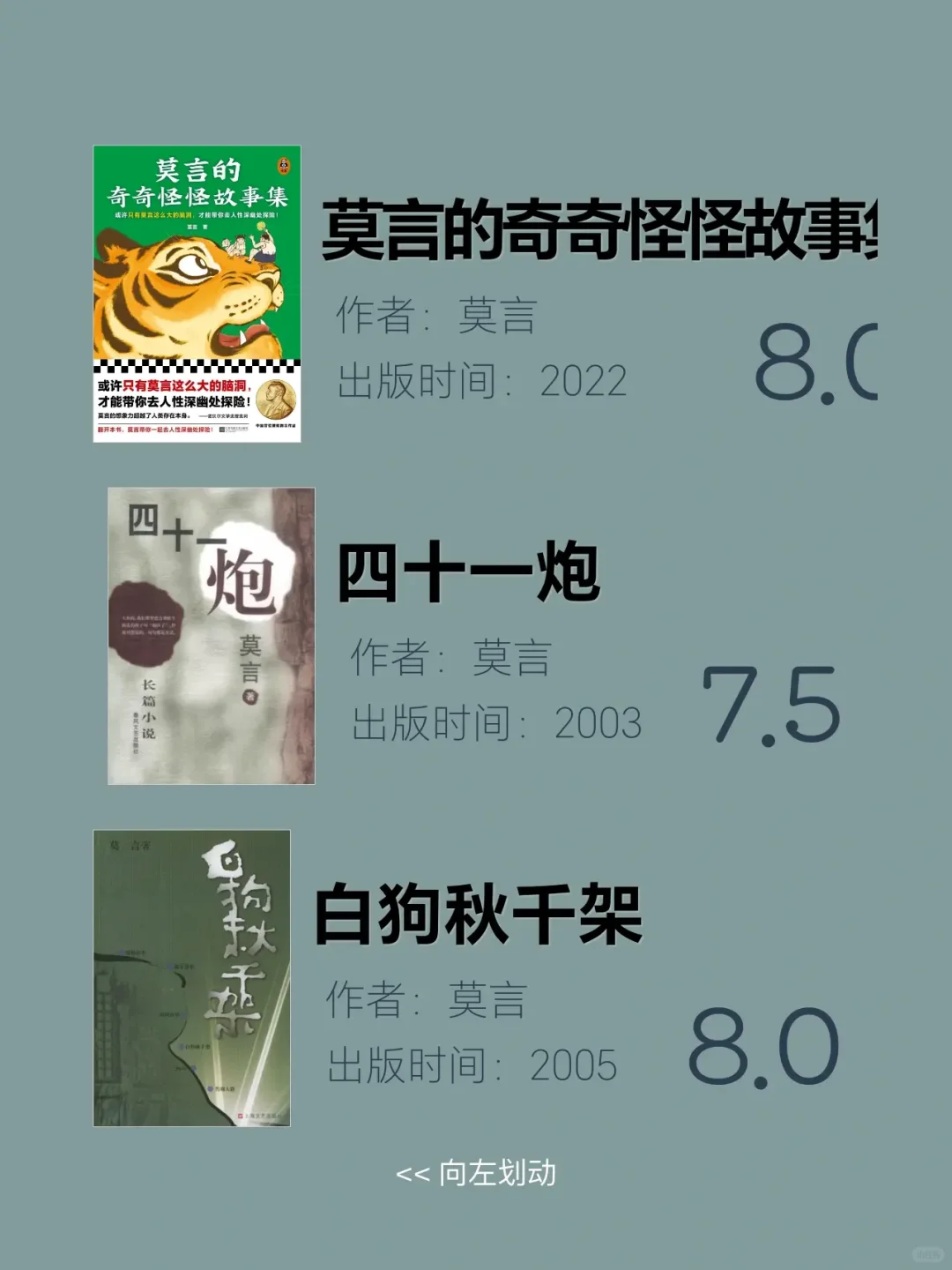 莫言21部最受读者喜爱作品，有没有你喜欢的