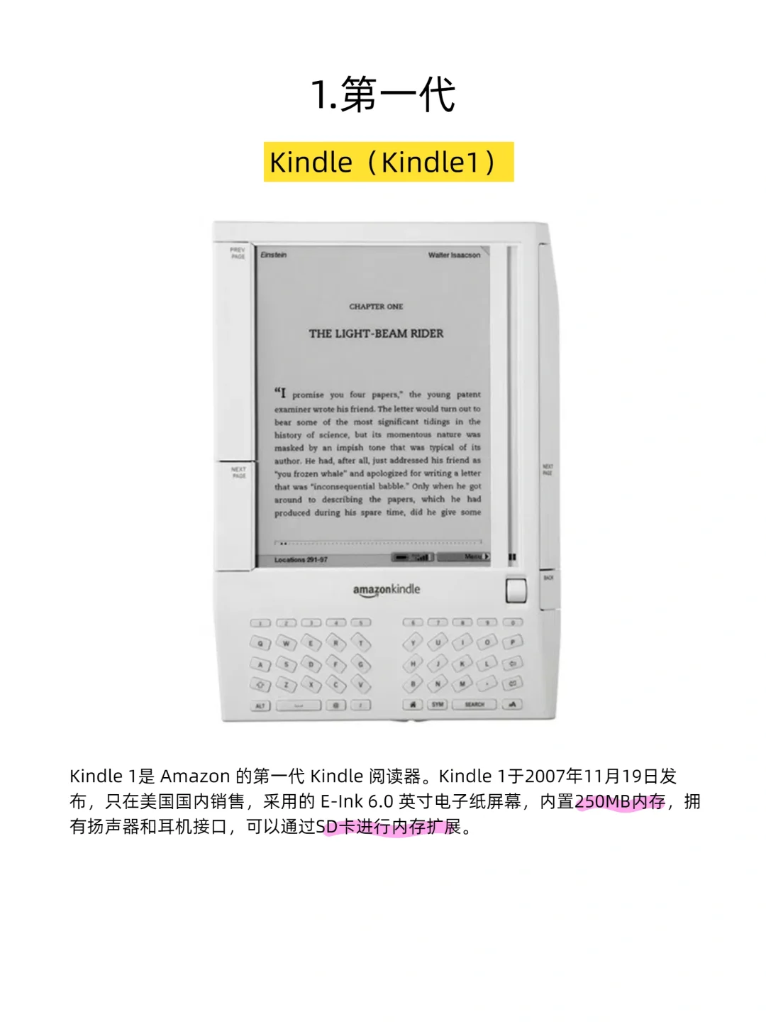 历代kindle阅读器介绍【详细版】