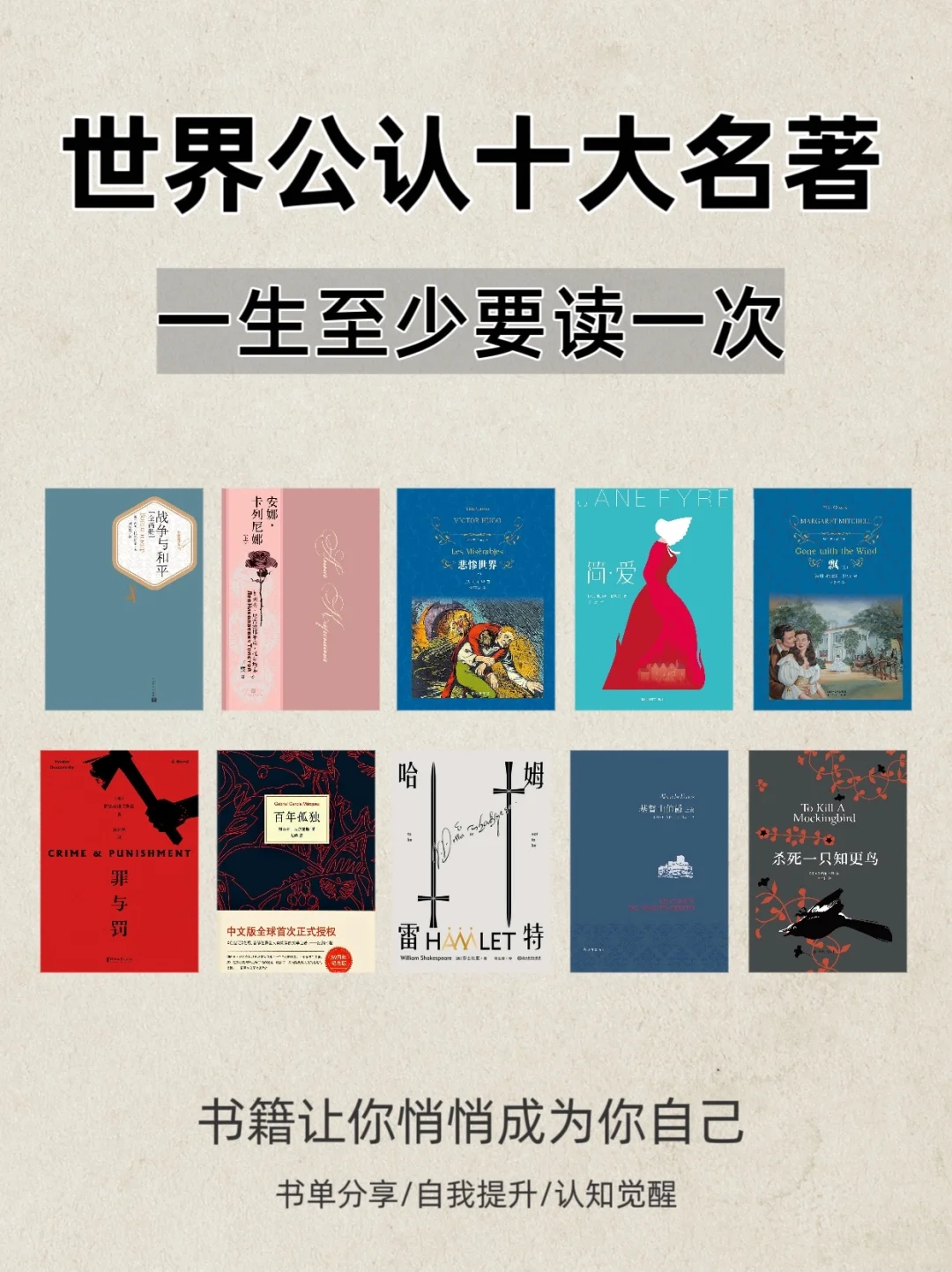 🔥人生必读｜世界公认的十大名著