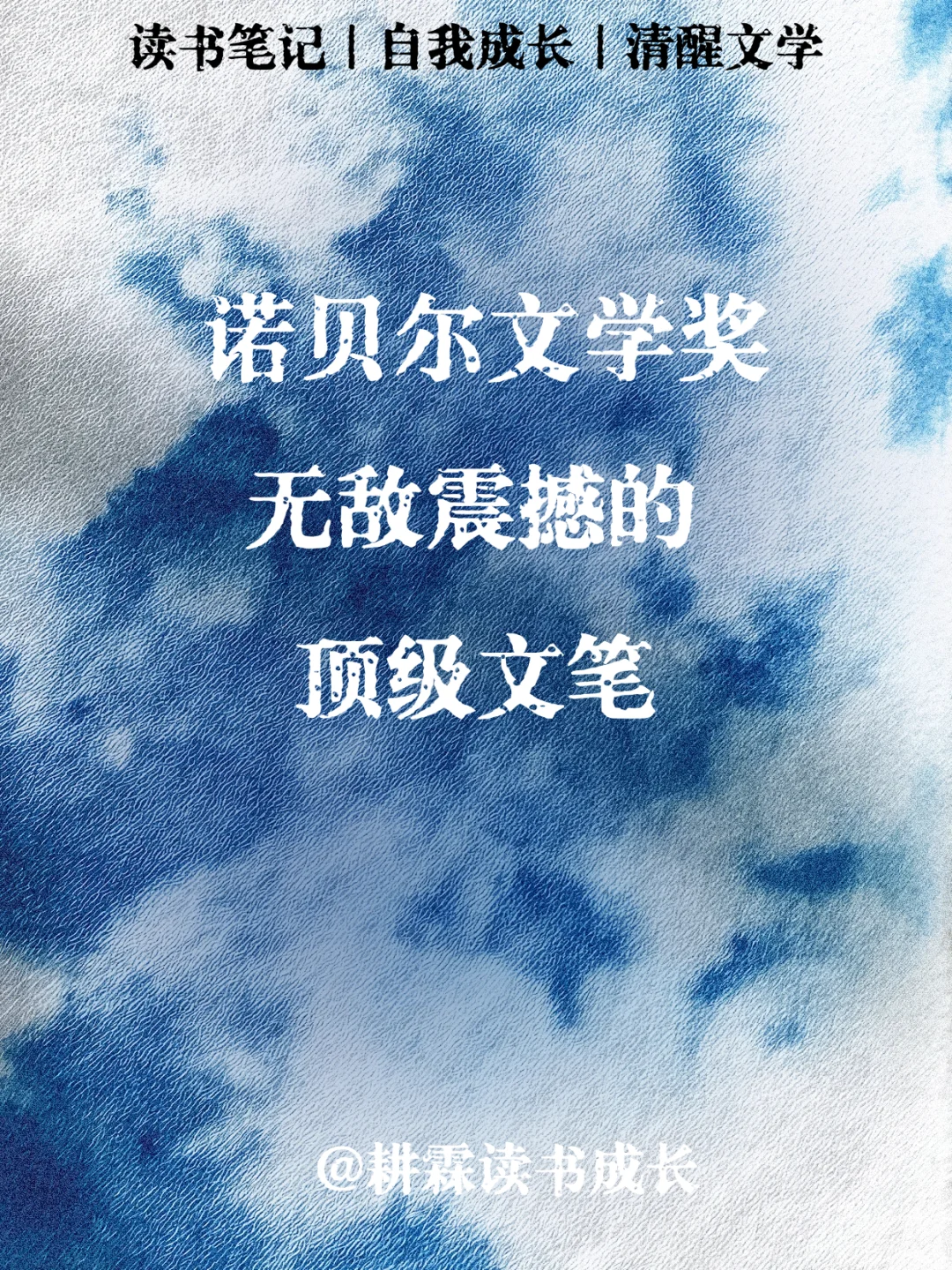 诺贝尔文学奖无敌震撼的顶级文笔
