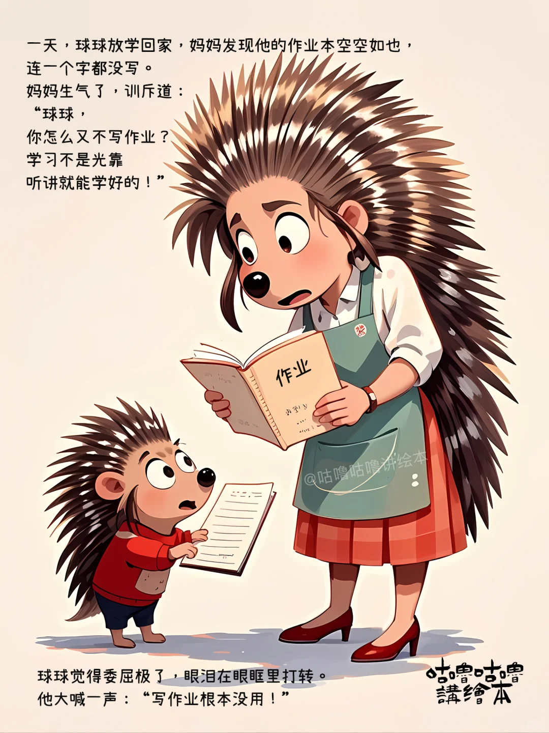 儿童绘本故事｜为什么总要写作业