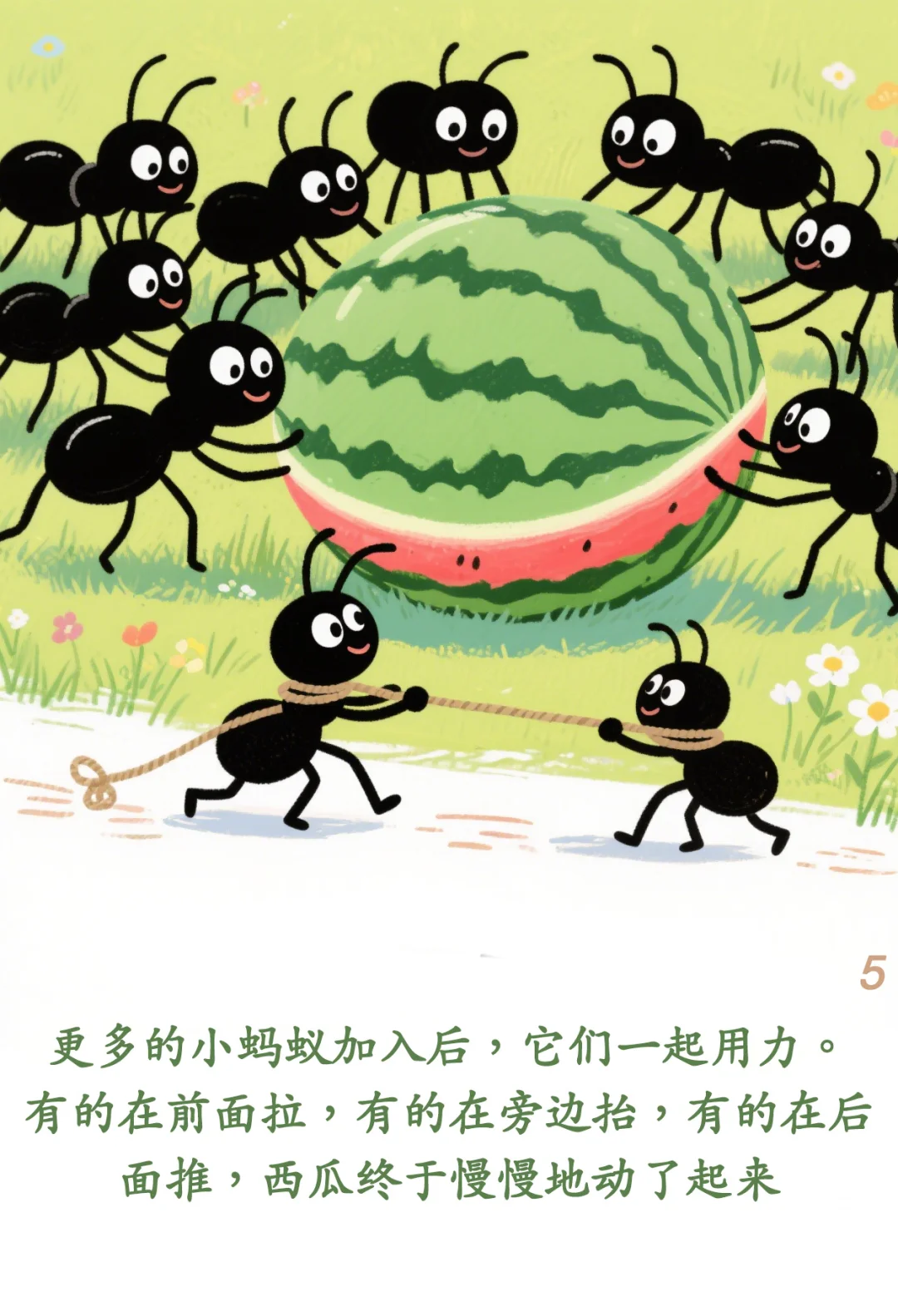 儿童睡前故事《小蚂蚁和大西瓜》