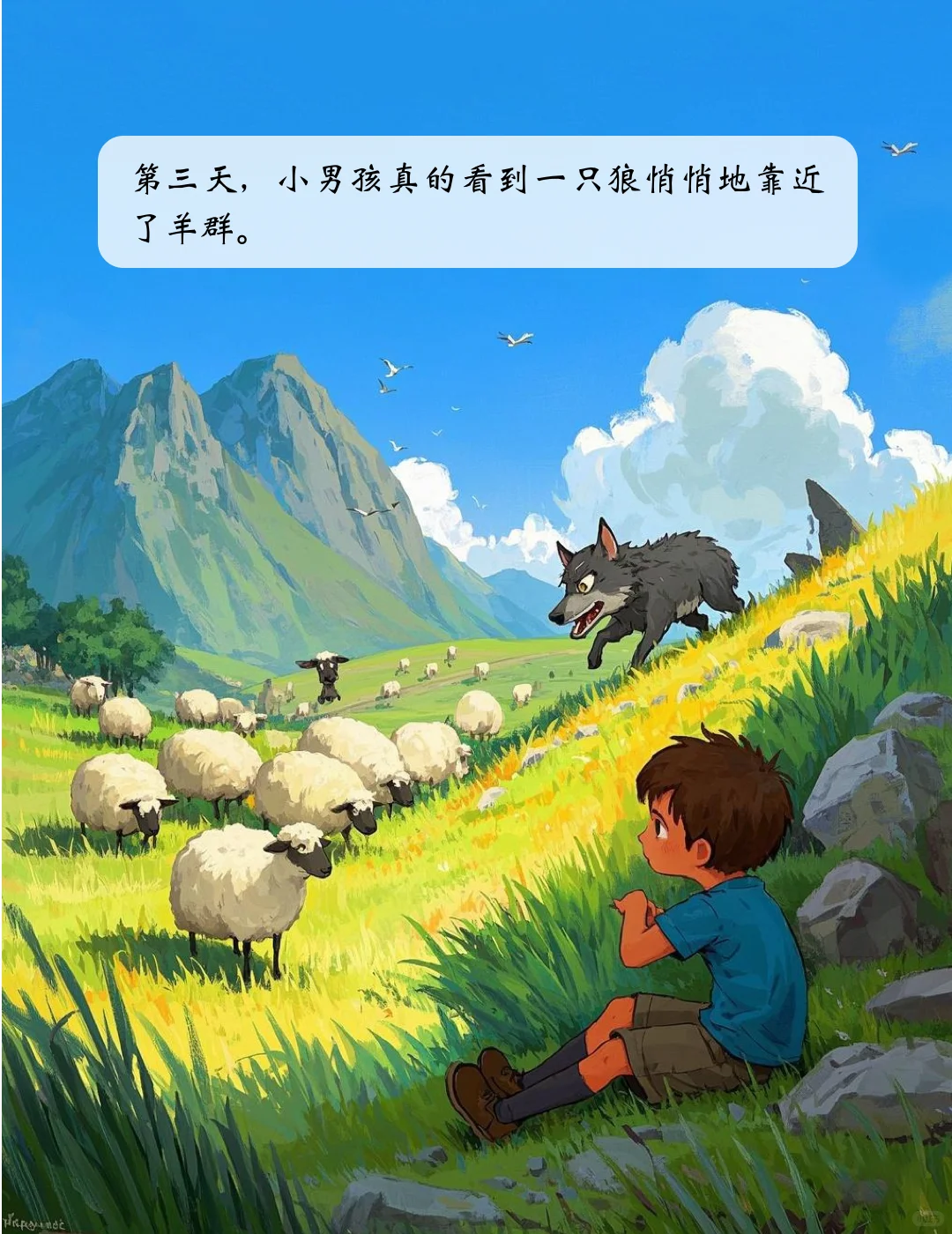 儿童故事绘本《狼来了》