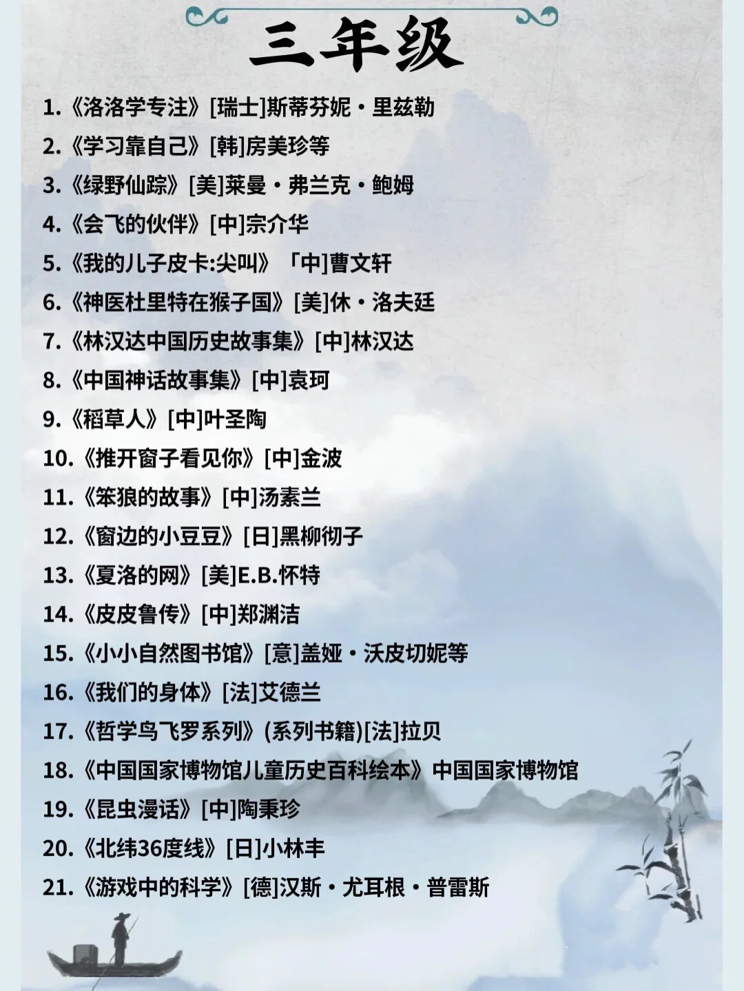 小学生书单📚豆瓣高分👍老师&家长建议收藏