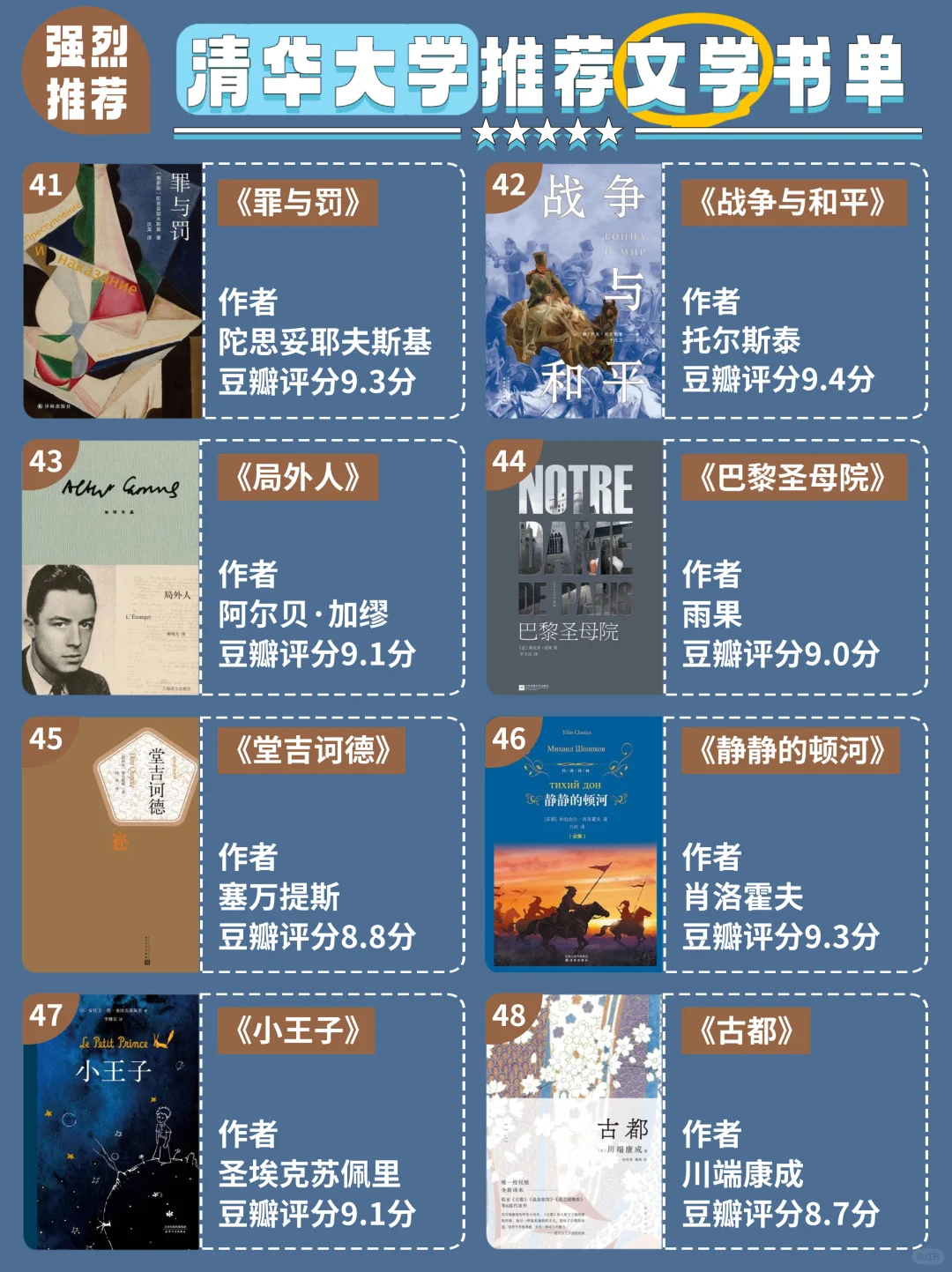 清华力推！50本必读书，全面提升文学素养