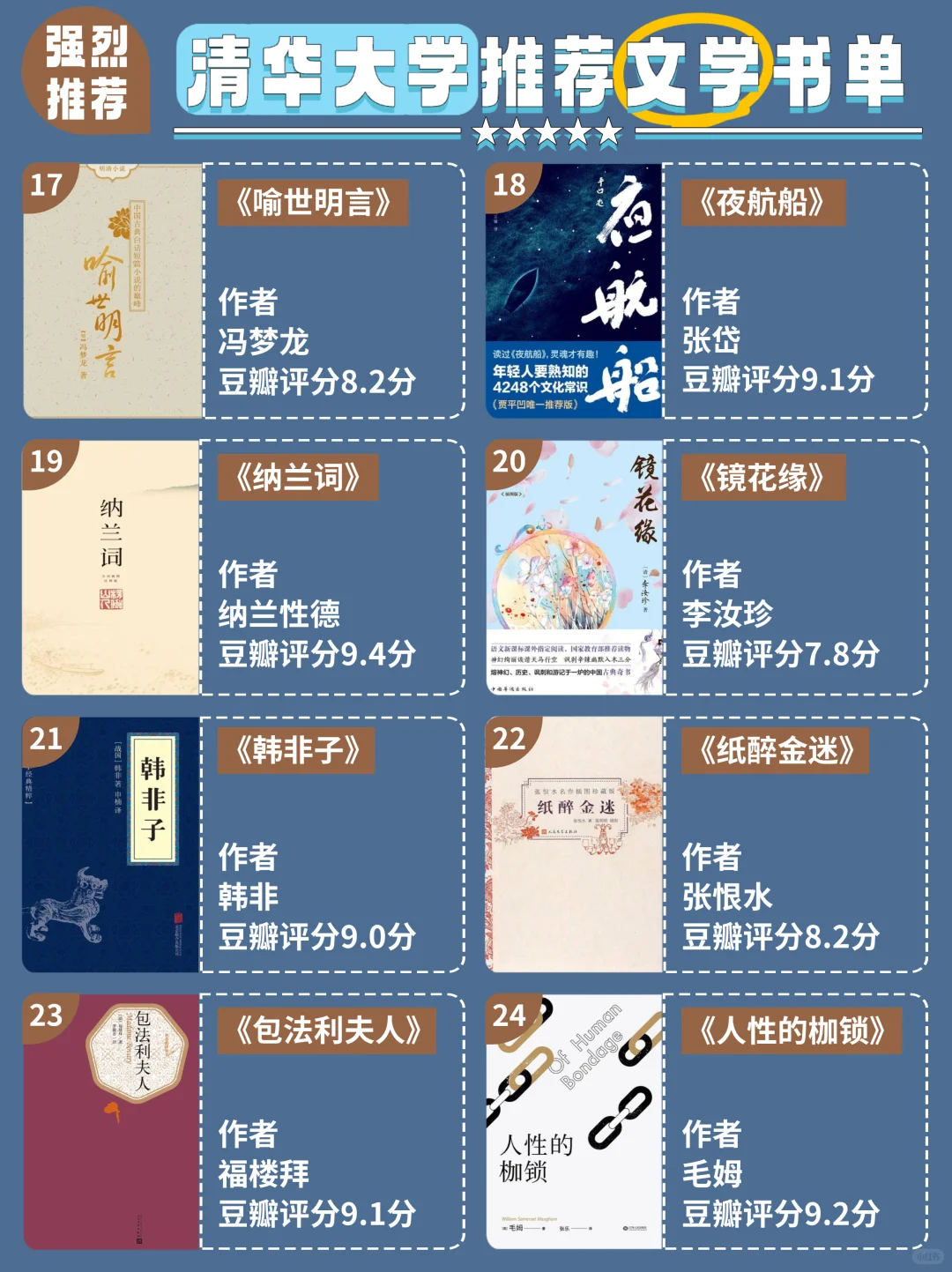 清华力推！50本必读书，全面提升文学素养
