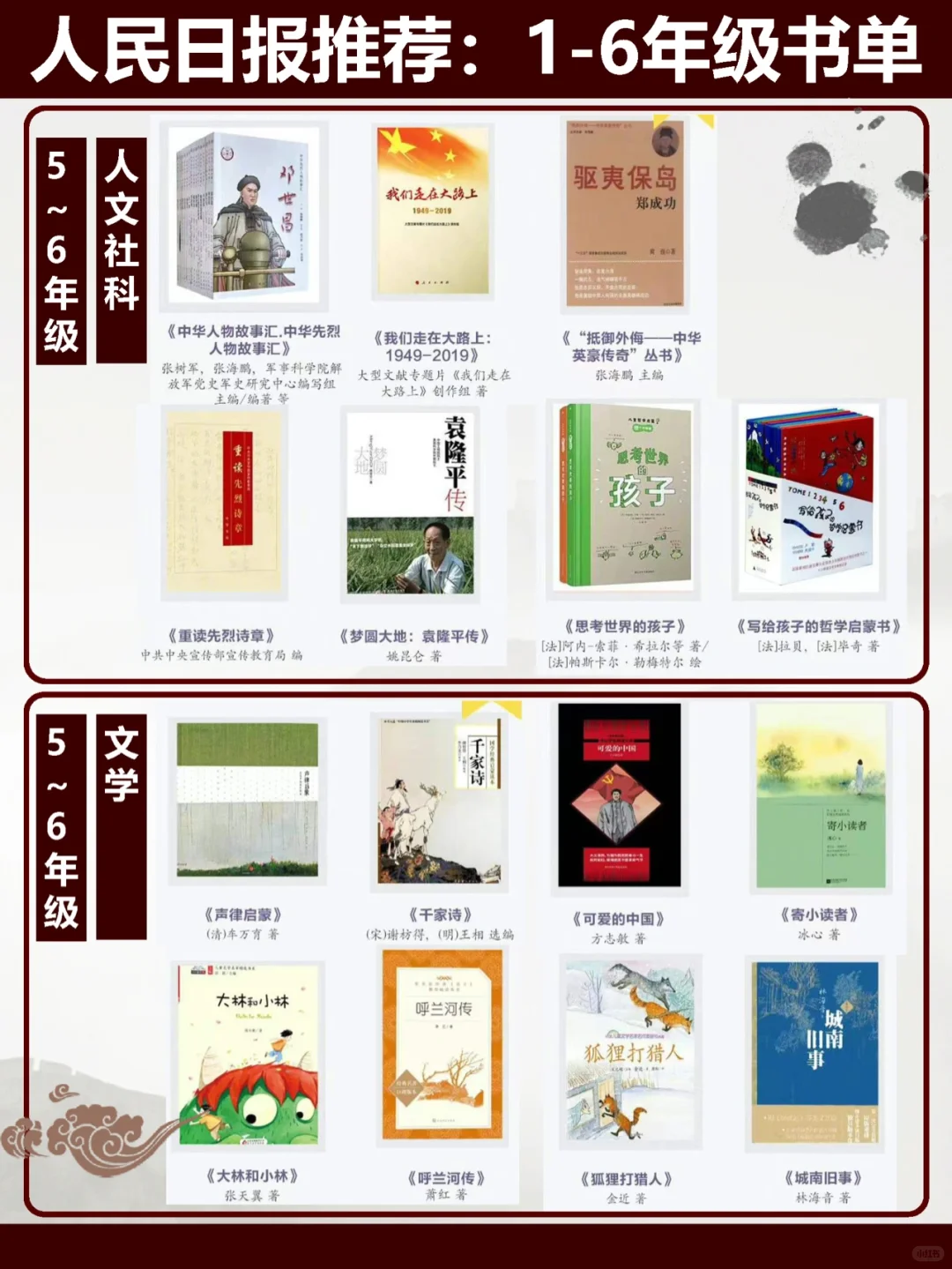 【书单收藏】110本孩子必读好书✅人民日报发布