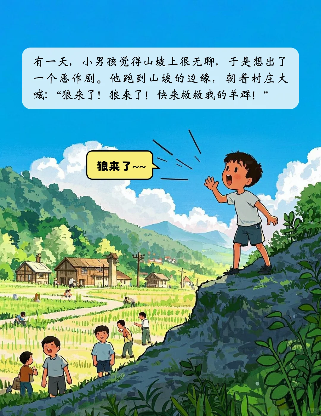 儿童故事绘本《狼来了》