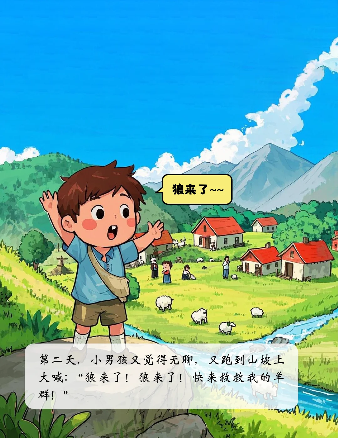 儿童故事绘本《狼来了》