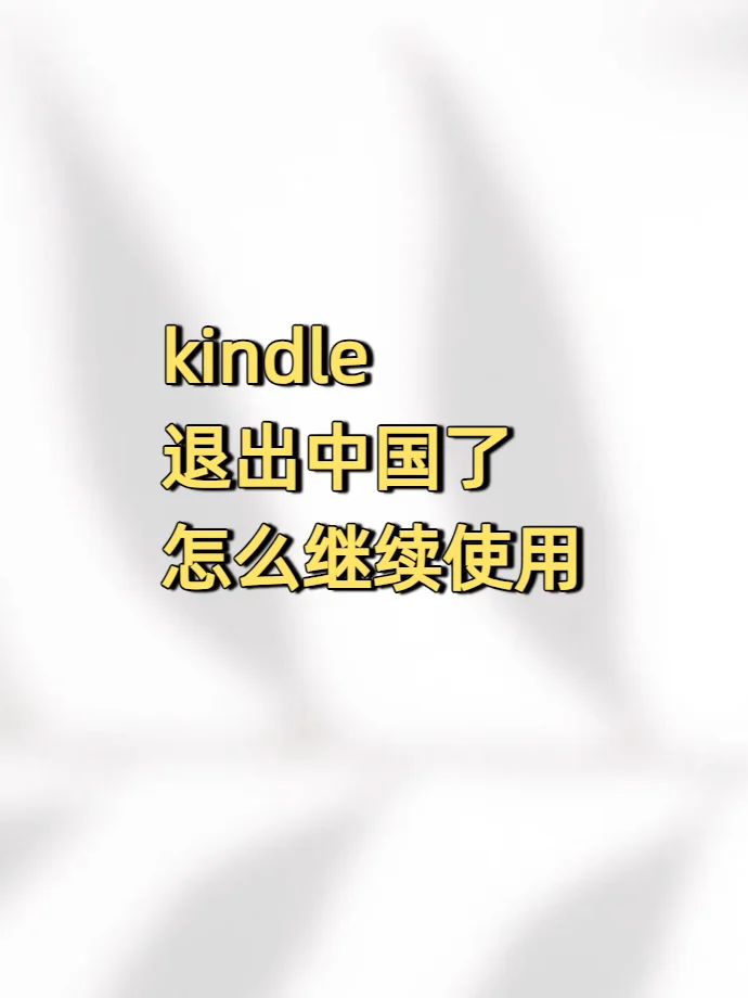救命！Kindle 退中还能满血复活！
