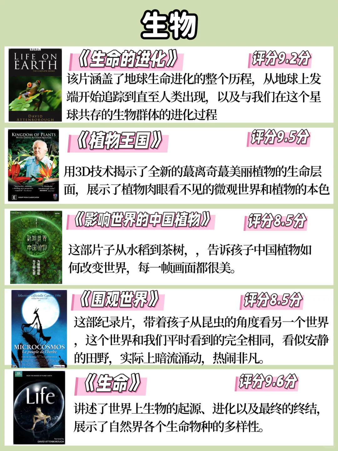 央视力荐35部高分全科纪录片，3-12岁必看