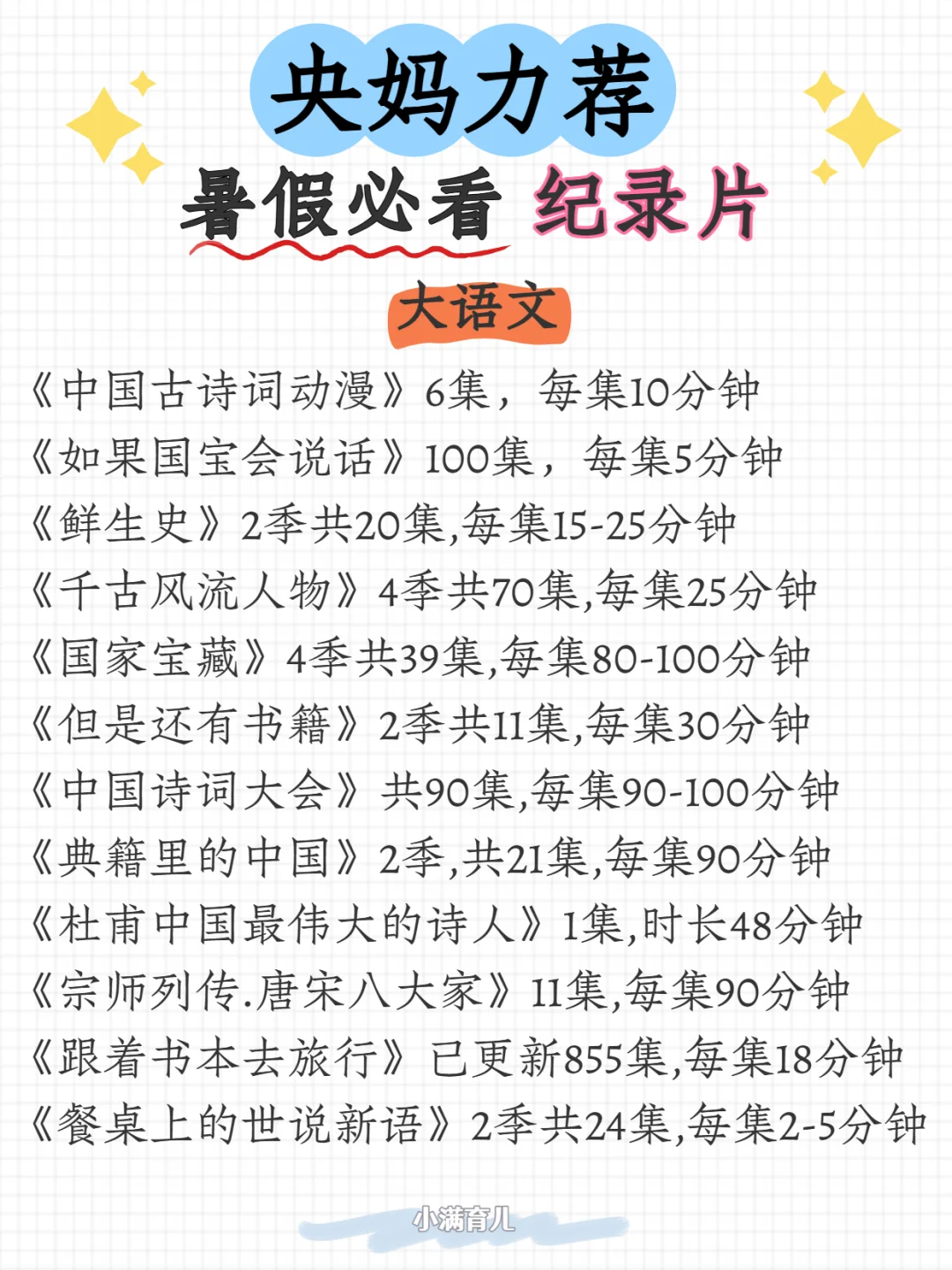 央妈力荐暑假必看纪录片