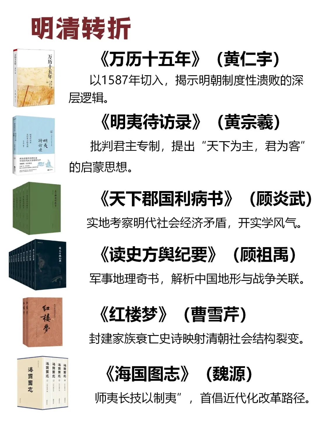 按时间顺序必看的32本历史书|书单分享📖