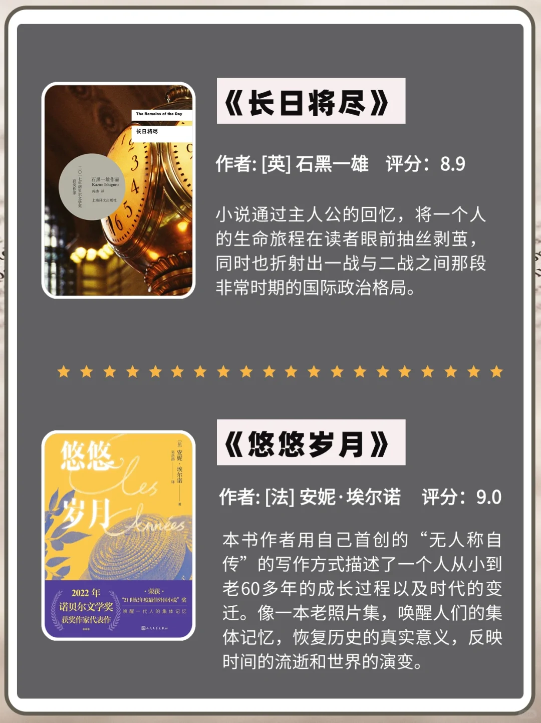 诺贝尔文学奖🏆不可错过的12本书📚