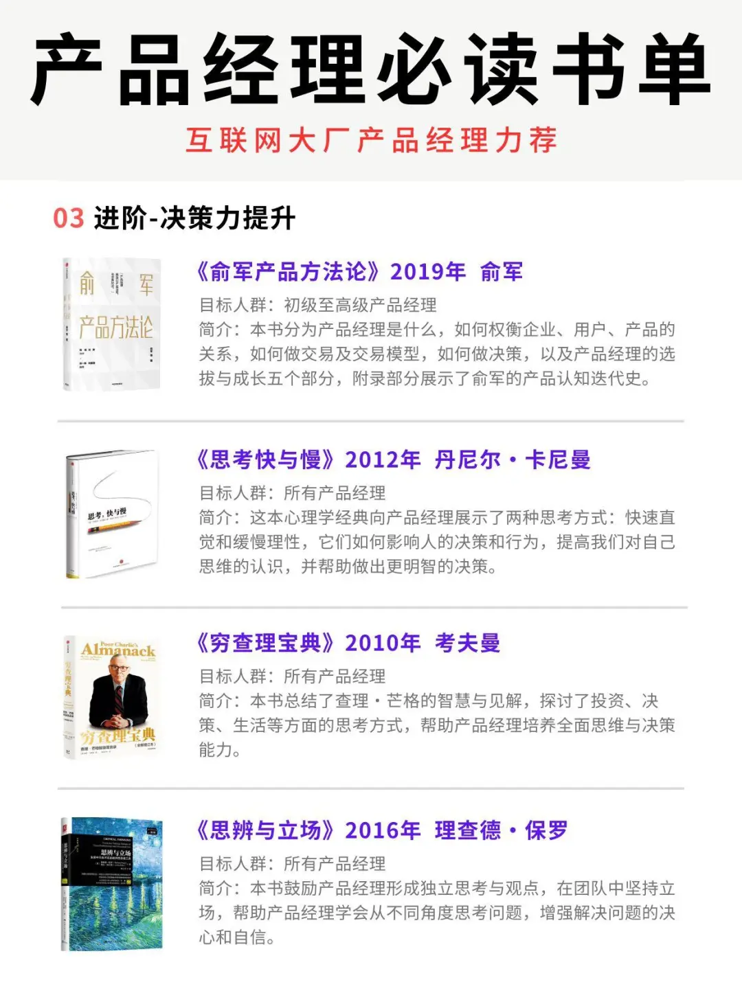 产品经理推荐书单｜从入门到进阶16本📖