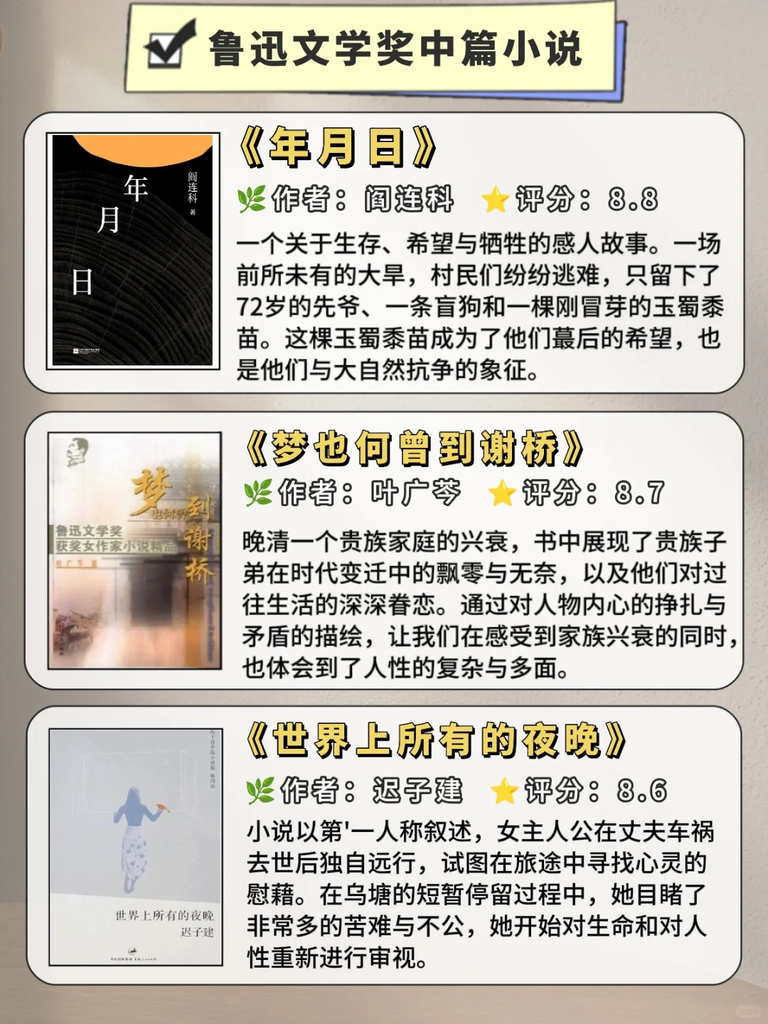 24本鲁'迅文学奖评分很高的小说，狠狠收藏