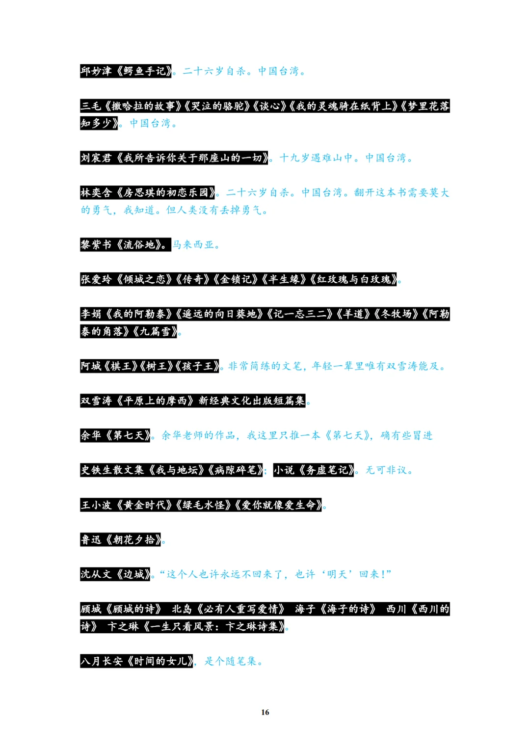 存档一个书单