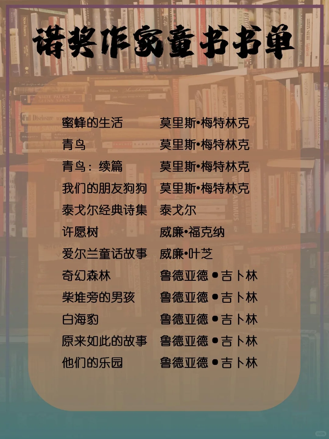 诺贝尔文学奖得主作家给孩子写的童书！