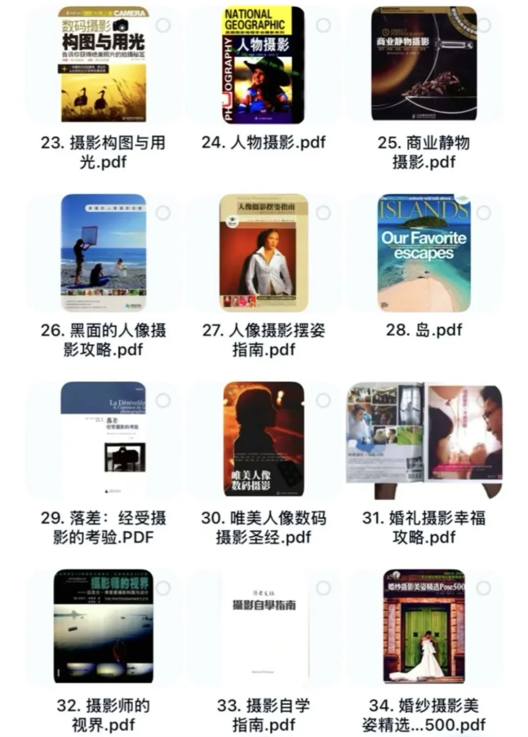 摄影电子书大师级教程860本PDF电子版全套