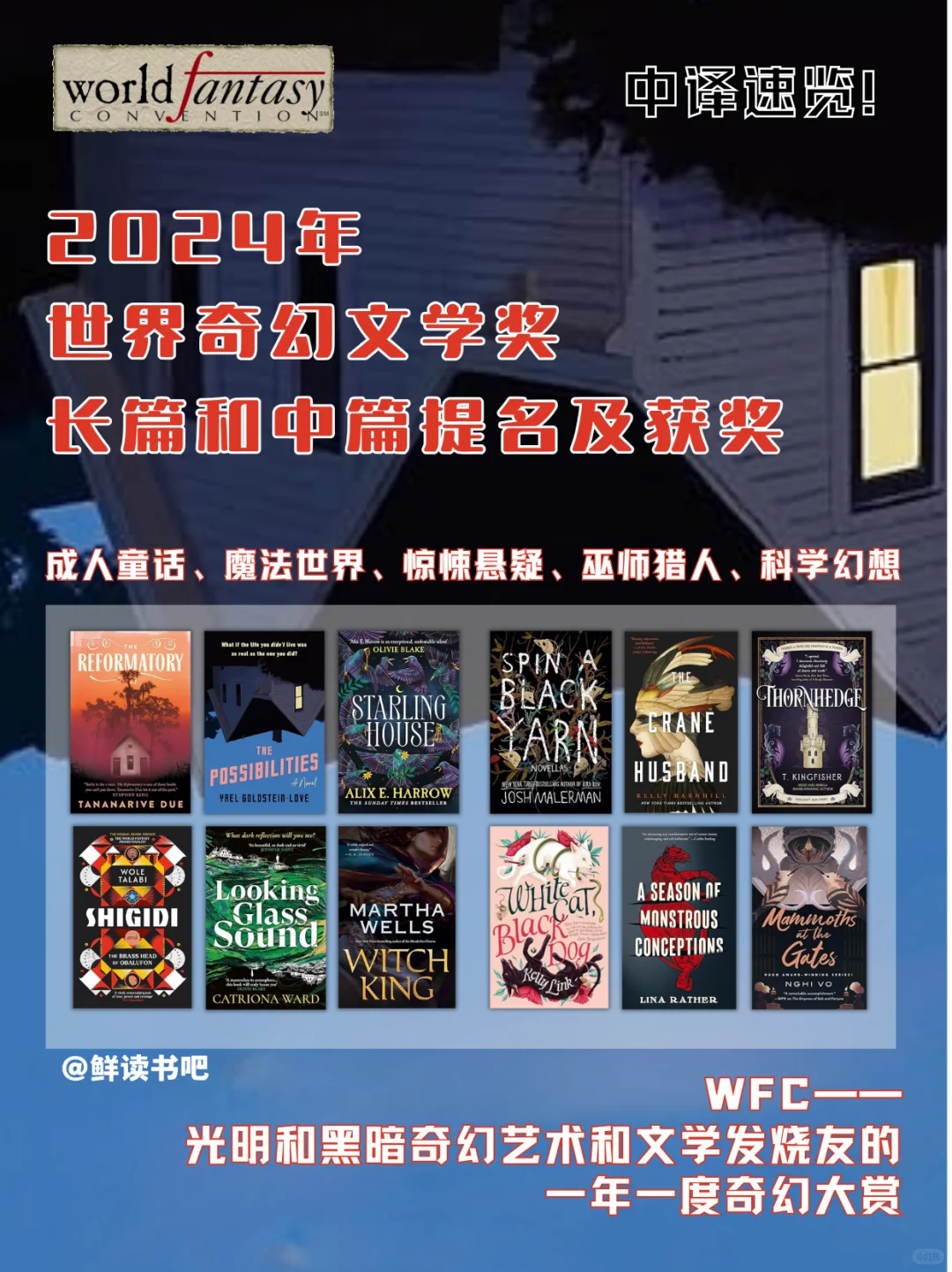 中译来了！2024年世界奇幻文学奖提名及获奖
