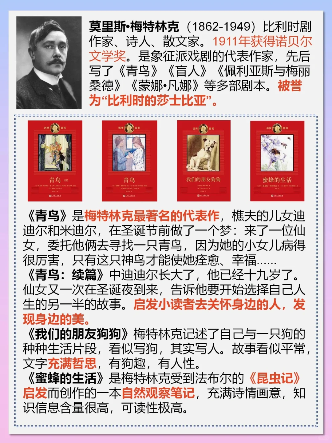 诺贝尔文学奖得主作家给孩子写的童书！