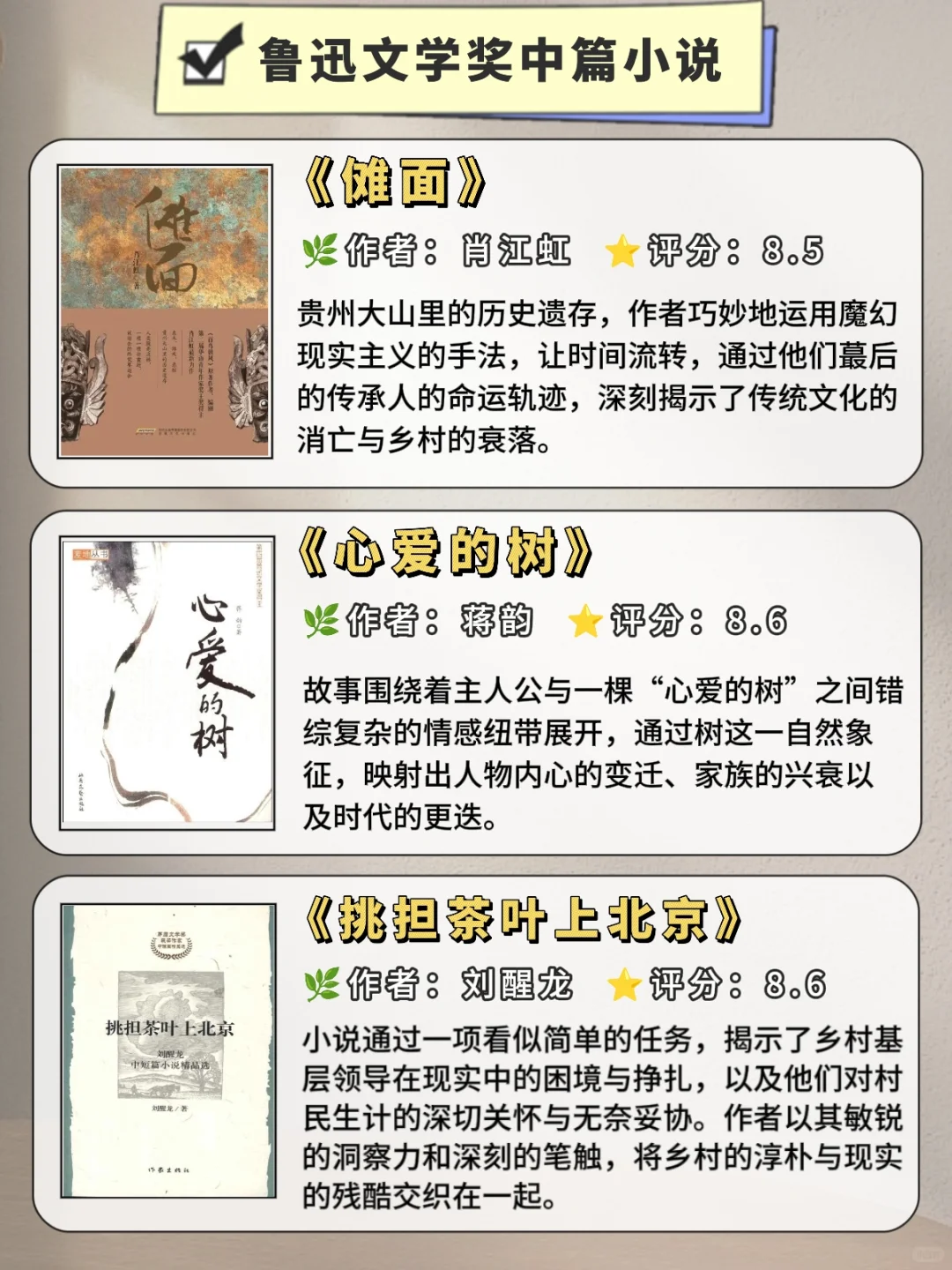 24本鲁'迅文学奖评分很高的小说，狠狠收藏
