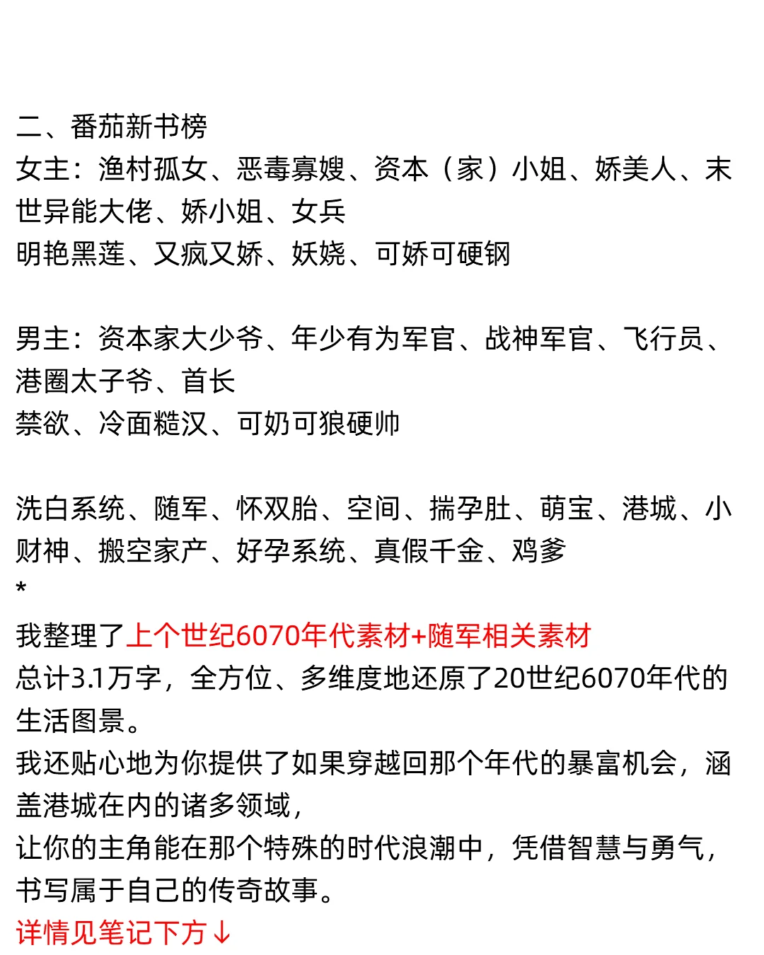 近期绿JJ番茄年代文热词热元素-开新文必看