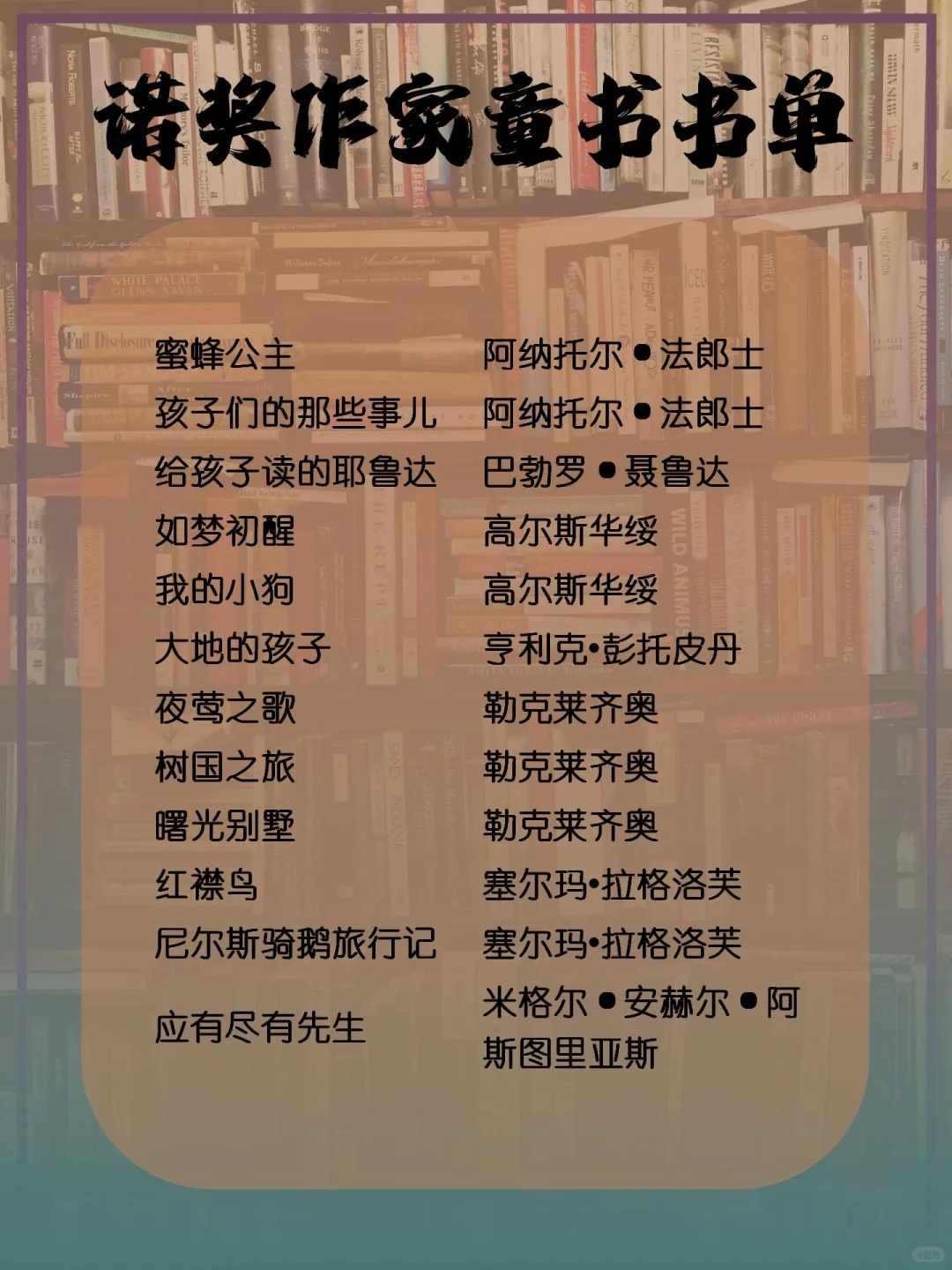 诺贝尔文学奖得主作家给孩子写的童书！