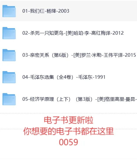 免费电子书 | 你想要得电子书都在这里0059