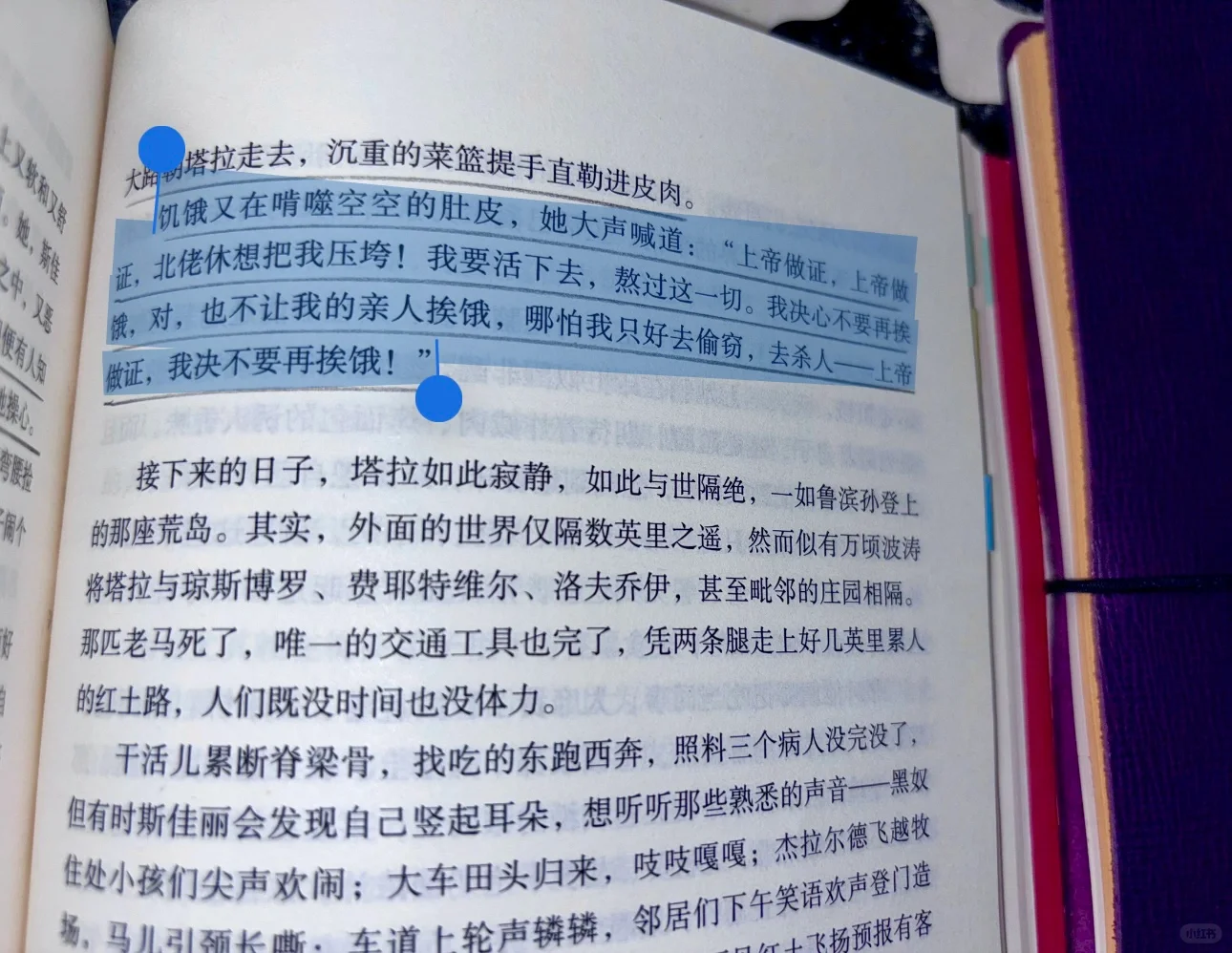 每次读到《飘》这段，都会被震撼到