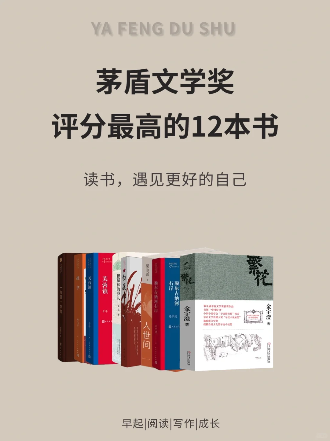 茅盾文学奖评分最高的12本，你读过哪本❓