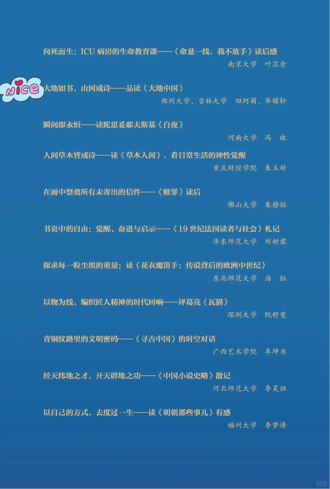 我给“大学生阅读分享活动”做复审😄