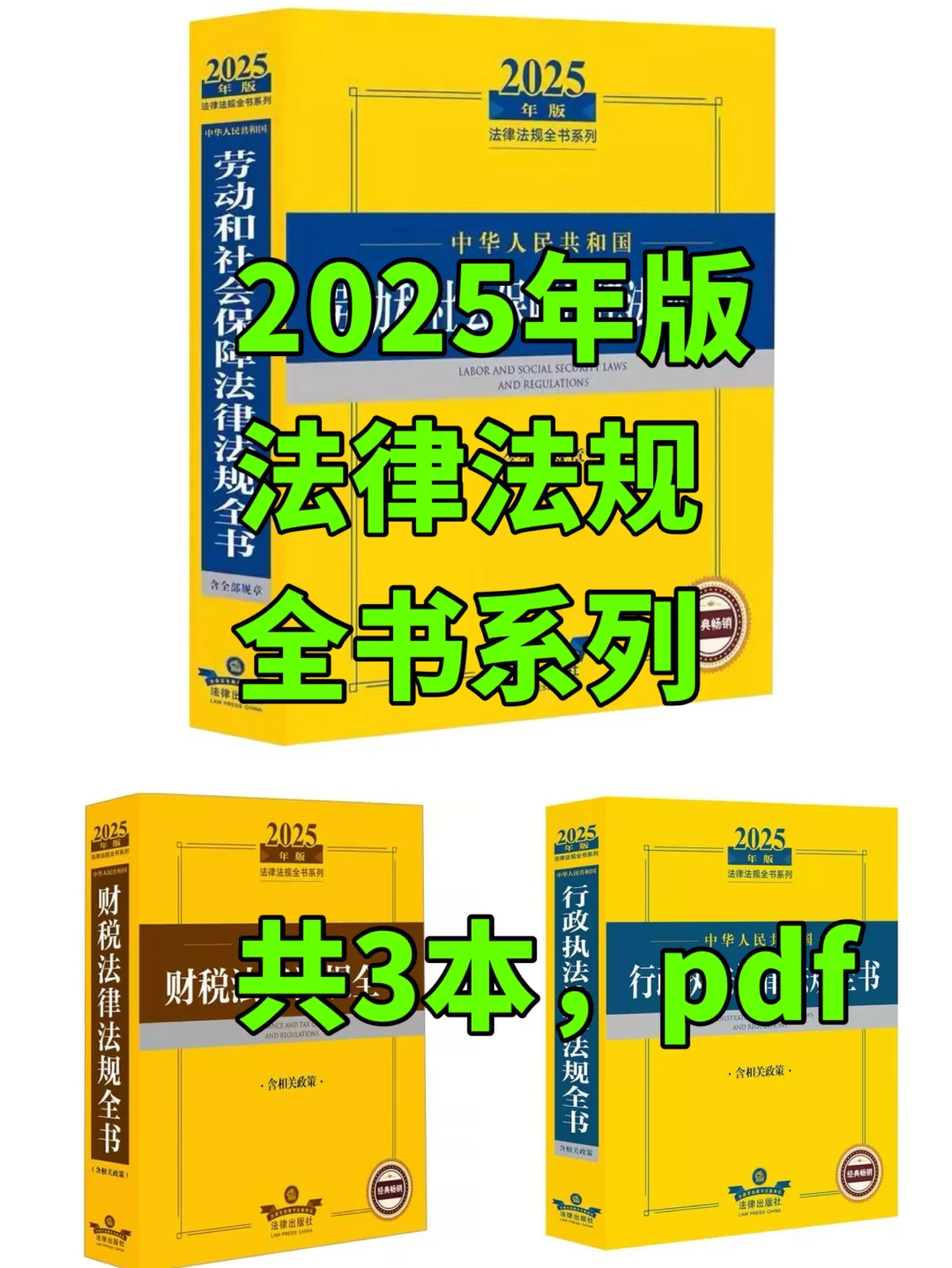 2025年版法律法规丛书系列，共3本pdf